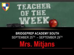 Teacher of the Week